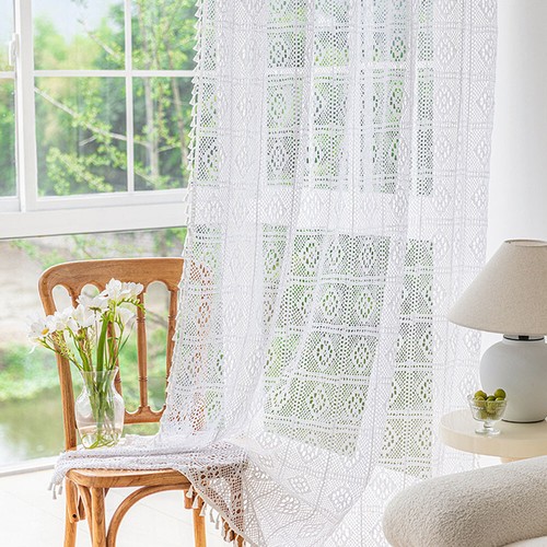 Tenda bianca vintage pizzo